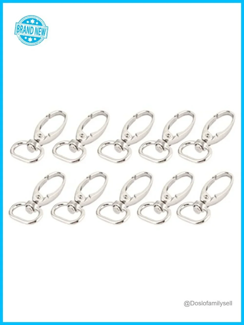 Metal Swivel Lanyard Snap Hook Lobster Claw Clasp Clips 10 Pcs